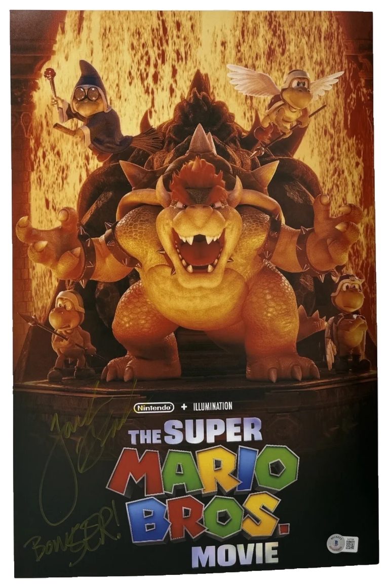 Jack Black Signed Super Mario Bros Movie 12x18 Photo Poster Bowser Autograph BAS