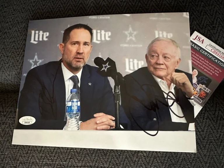 Jerry Jones Brian Schottenheimer Signed 8X10 Photo Cowboys JSA Authenticated COA