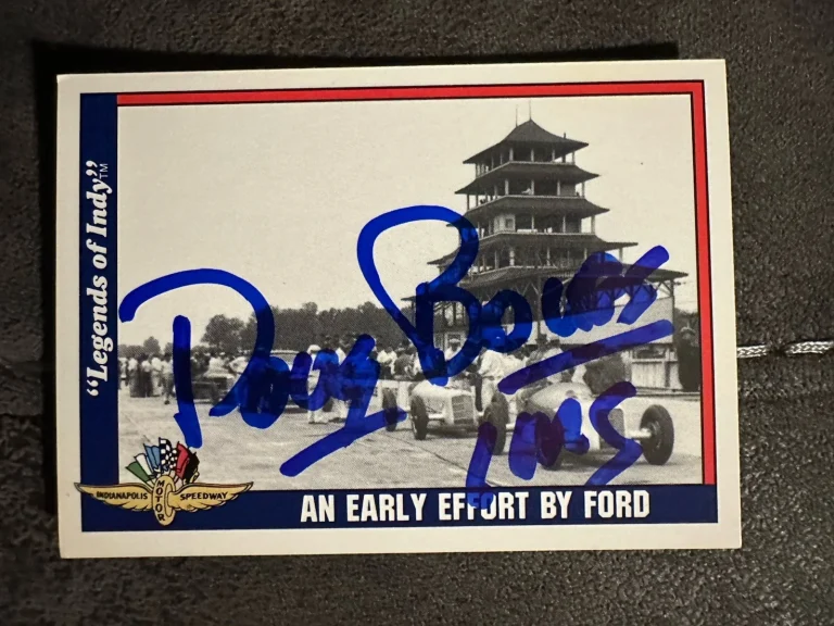 Signed Trading Card Indy 500 Car Indianapolis Doug Boles Autographed