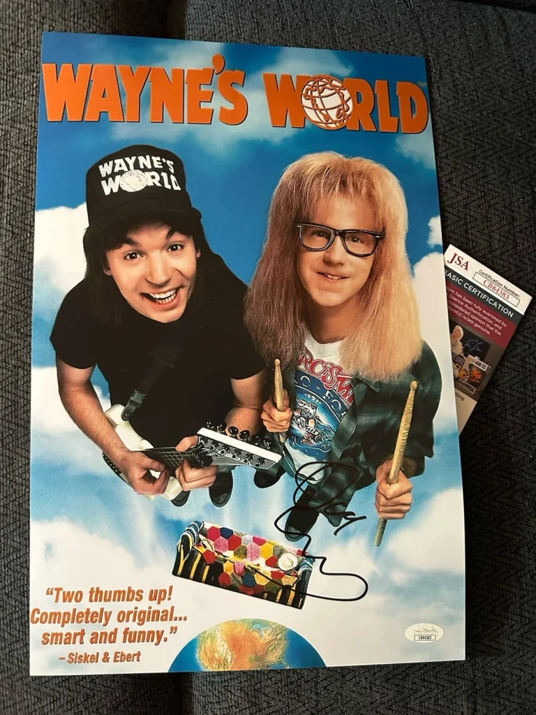 Dana Carvey Signed Wayne's World Poster 11 X 17 JSA Authentication COA