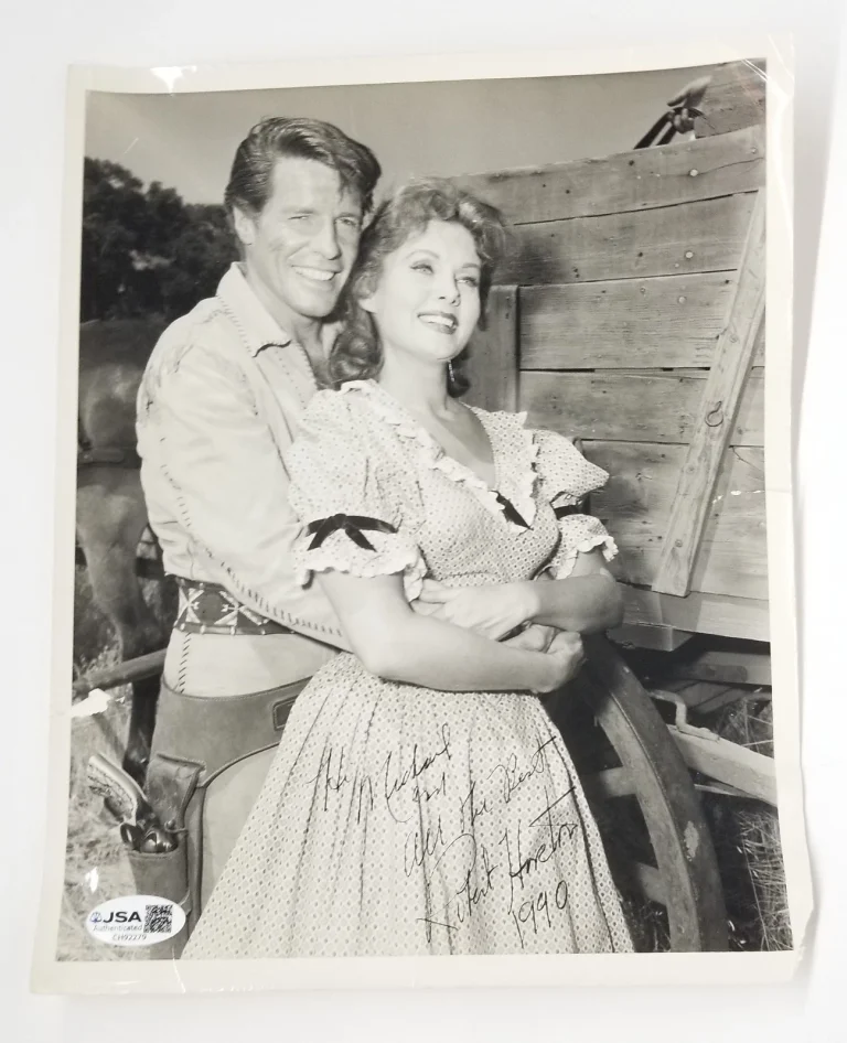 Robert Horton REAL hand SIGNED Wagon Trail Promo Photo JSA COA Autographed