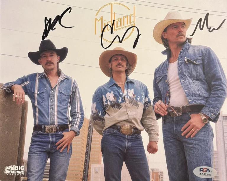 Midland Signed Autographed Country Band 8x10 Photo PSA/DNA COA All 3 Members