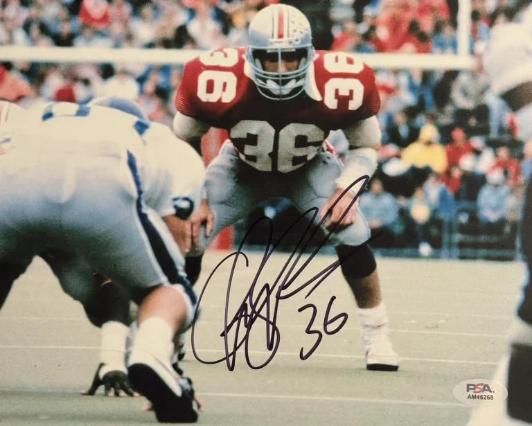 Chris Spielman Signed Autographed Ohio State Buckeyes Lions 8x10 Photo PSA/DNA