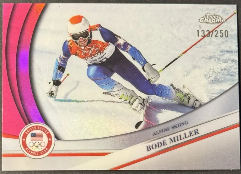Bode Miller 2026 Topps Chrome U.S. Winter Olympics #11 Pink Refractor #/250