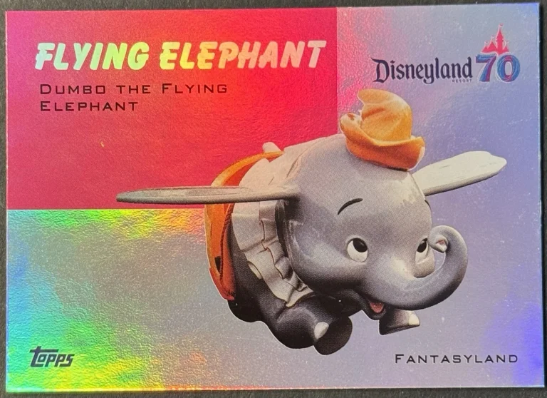 2025 Topps Disneyland 70th Flying Elephant T54-24 Rainbow Foil