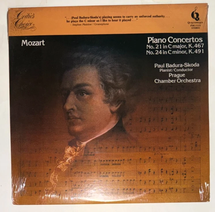 Mozart Piano Concertos 21 & 24 in C Major Badura-Skoda Vinyl LP SEALED PMC-7123