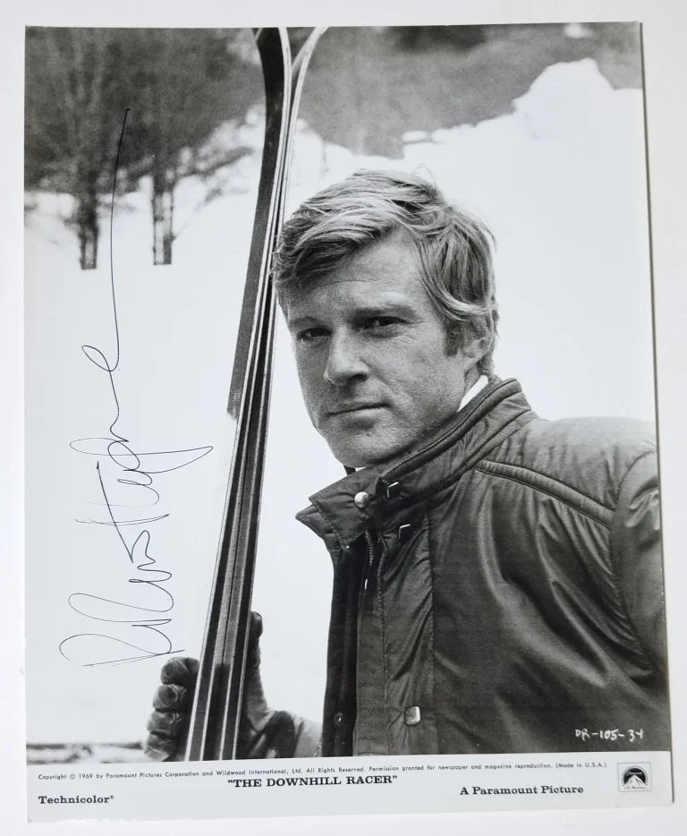 Robert Redford hand SIGNED 1969 The Downhill Racer Promo Photo JSA LOA Autograph