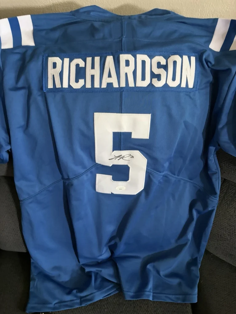Anthony Richardson SIGNED Colts Jersey Stitched XL JSA Authenticated COA No Cert