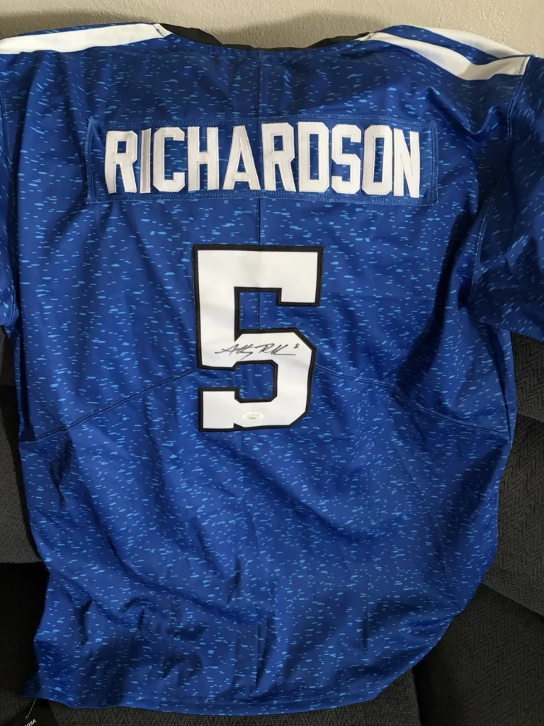 Anthony Richardson SIGNED Colts Jersey Stitched XL JSA Authenticated COA No Cert