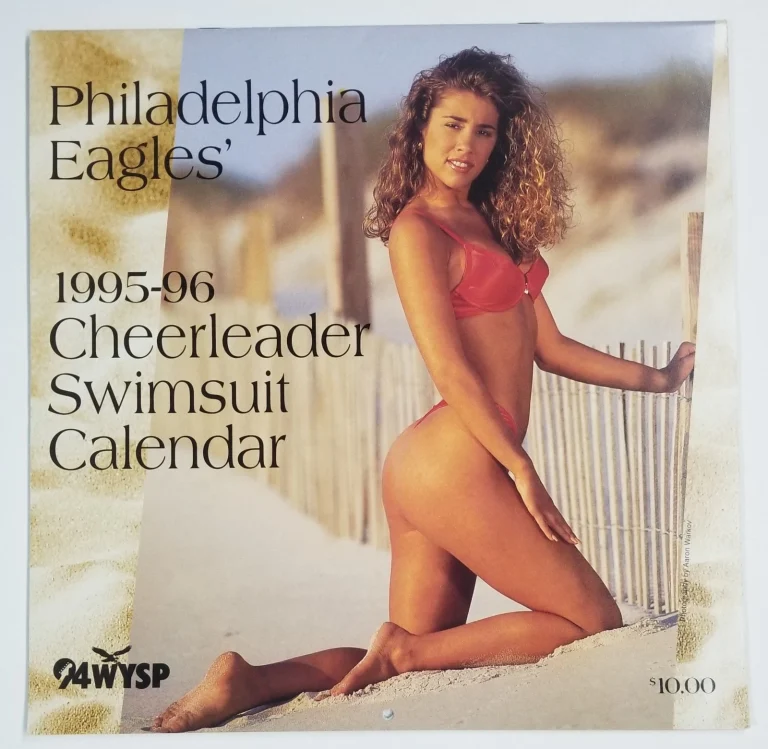 Multi SIGNED Philadelphia Eagles 1995-96 NFL Cheerleader Swimsuit Calendar COA