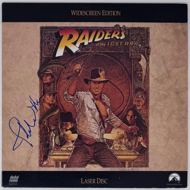 John Williams Signed Indiana Jones Raiders of the Lost Ark Movie LaserDisc ACOA