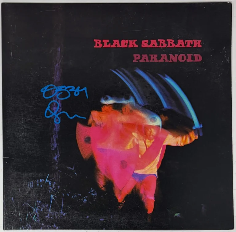 Ozzy Osbourne Signed Autograph Black Sabbath Paranoid Vinyl Album LP JSA COA