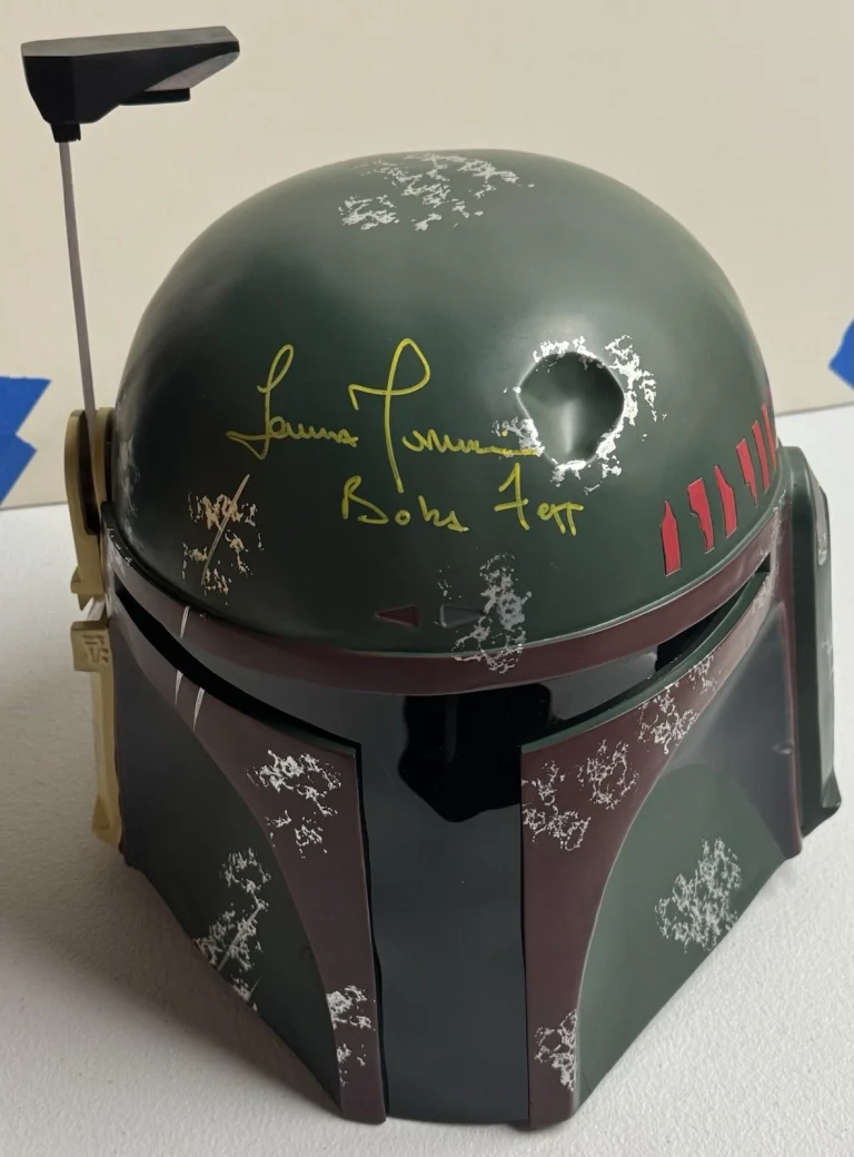 TEMUERA MORRISON SIGNED AUTOGRAPHED STAR WARS BOBA FETT HELMET MASK PROP JSA COA