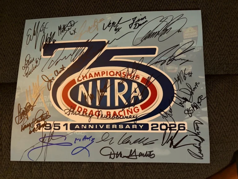 28 Nhra Legends Signed 11 X 14 Poster Shirley Muldowney Don Prudhomme John Force