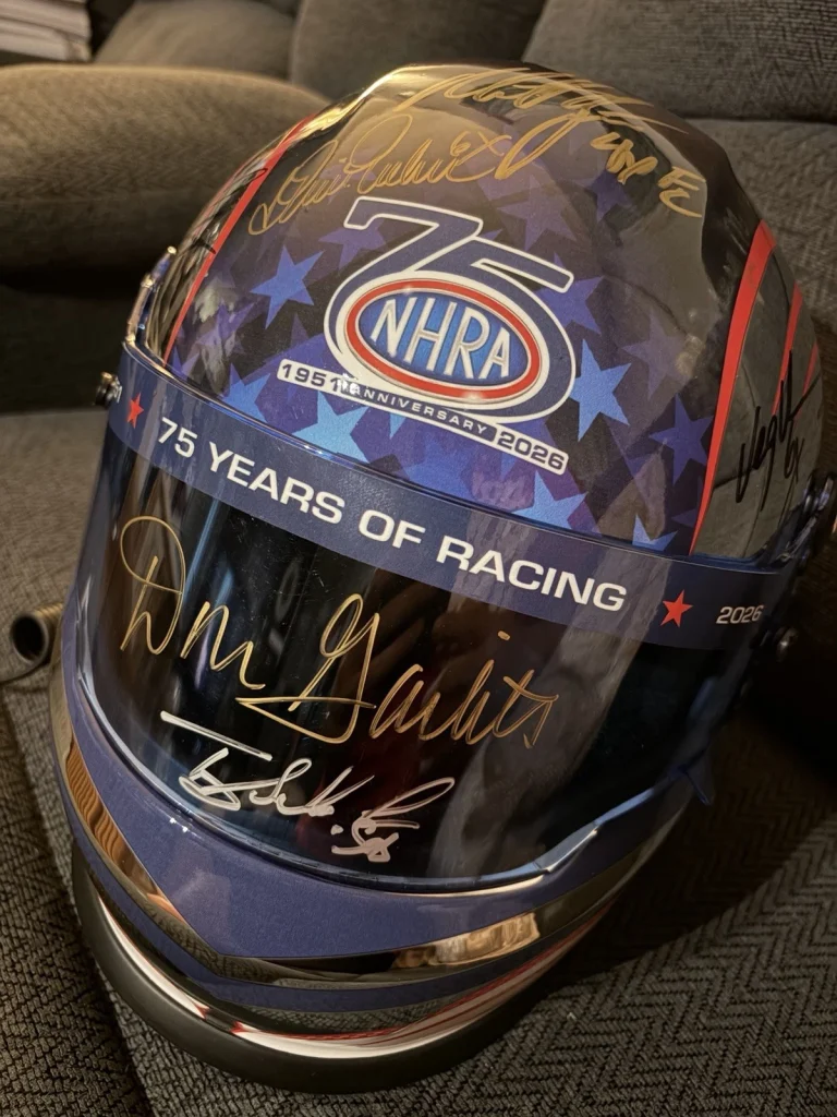 25 NHRA Legends Signed Full Sz Helmet Shirley Muldowney Don Prudhomme John Force