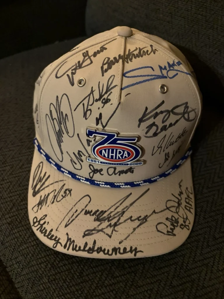 23 Nhra 75th Anniv SIGNED Hat Shirley Muldowney Don Garlits Prudhomme John Force