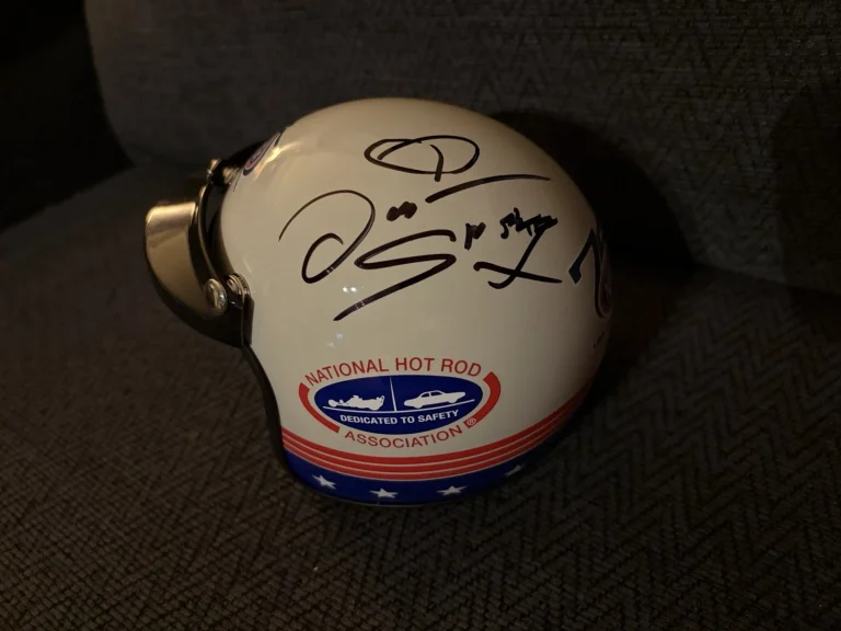 Don The Snake Prudhomme Signed Mini Helmet 75th Anniversary Of NHRA 2026 Retro