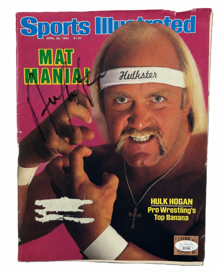 Hulk Hogan Signed Auto 1985 Debut Sports Illustrated Magazine Cover WWE JSA COA