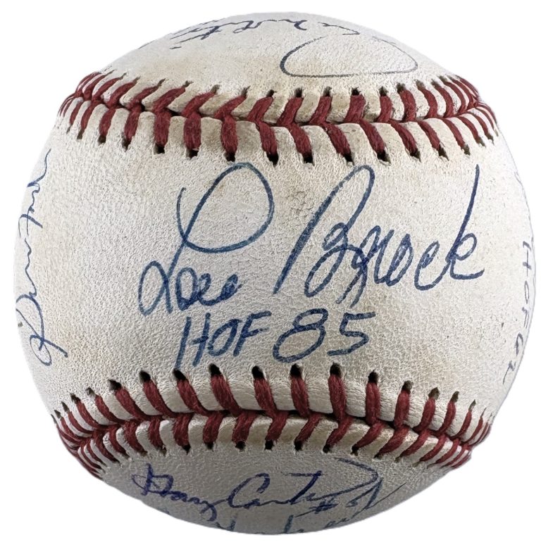 MLB HOFers Signed OML Baseball Brock Schmidt Boggs Robinson Yaz JSA LOA