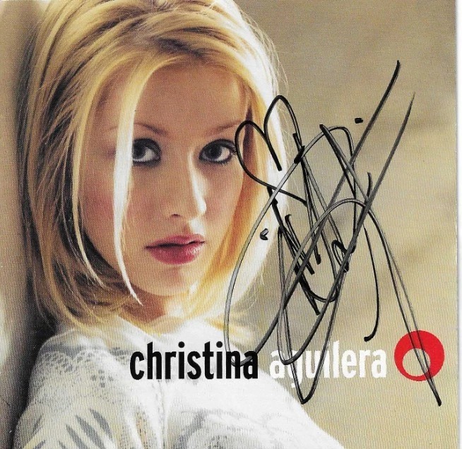 Christina Aguilera hand SIGNED Self-Titled CD JSA COA Autographed Genie Bottle