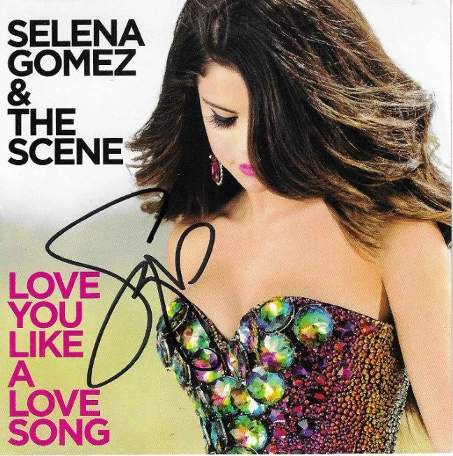 Selena Gomez hand SIGNED Love You Like A Love Song CD Single JSA COA The Scene