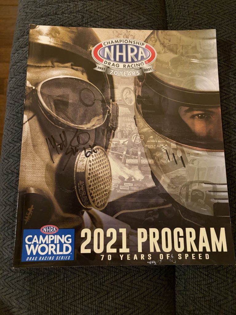 Matt Smith Signed 2021 Season Nhra Program Magazine Pro Stock Bike Champion