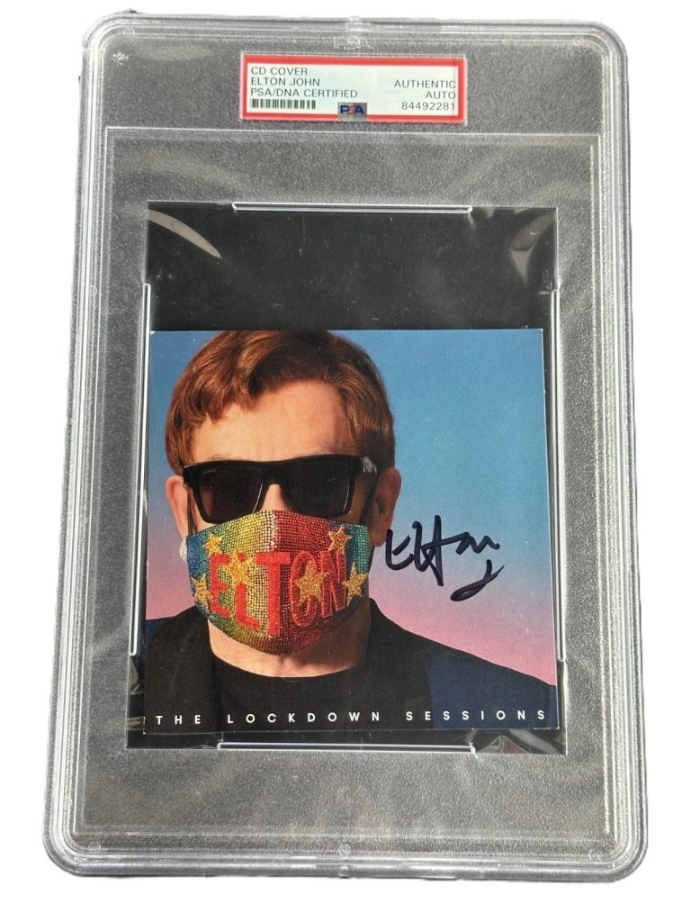 Elton John Signed Auto The Lockdown Sessions CD Cover PSA DNA Encapsulated