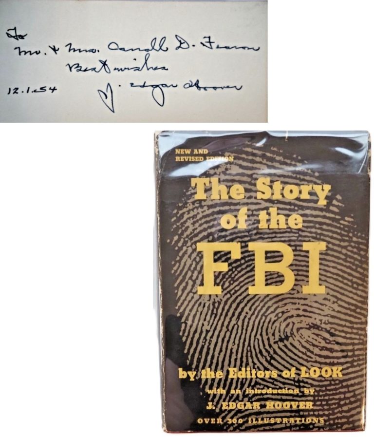 J Edgar Hoover Signed Auto The Story of the FBI Hardcover Book JSA