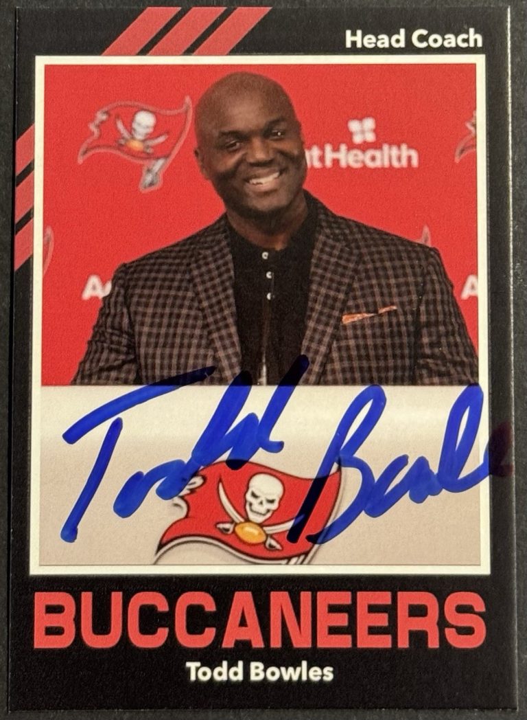 Todd Bowles Signed Autographed Custom Tampa Bay Buccaneers Card