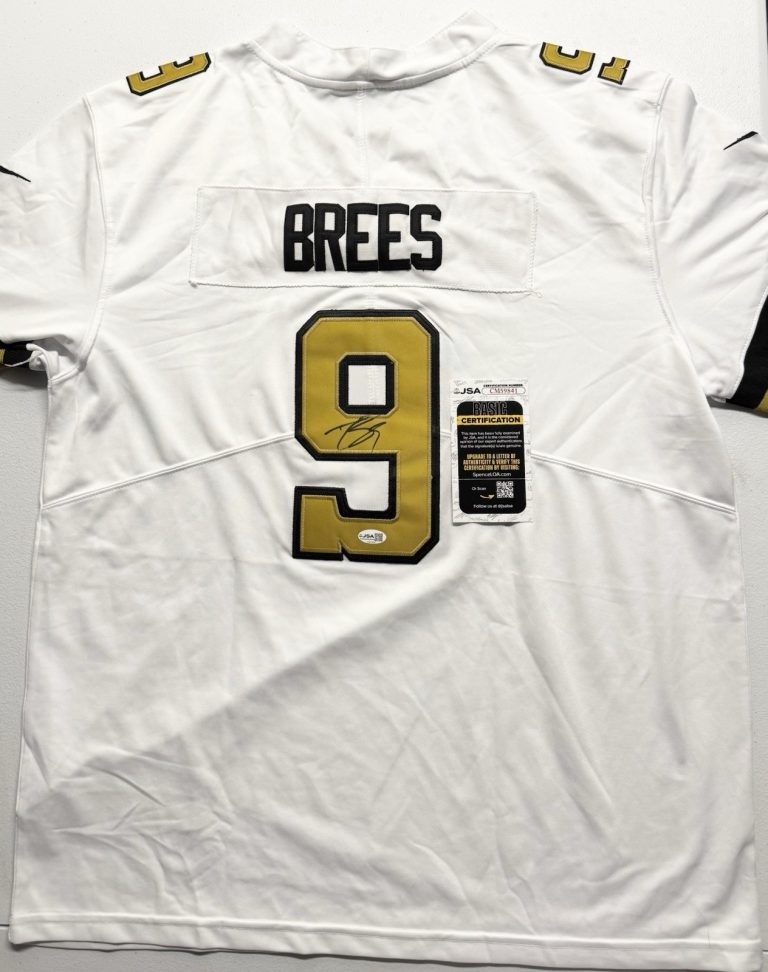 Drew Brees Signed Autographed New Orleans Saints Black / Gold Jersey JSA COA