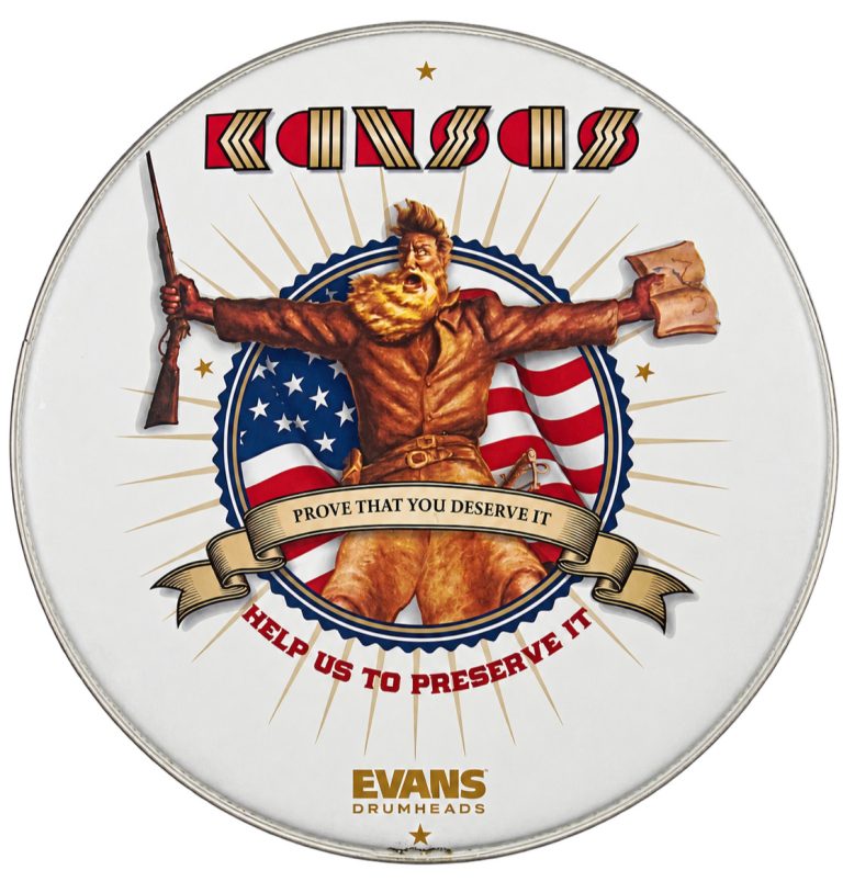 KANSAS band Evans Drumhead 12.5