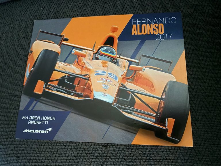 Fernando Alonso Mclaren Indianapolis 500 Promo Card Indy Car 2017 Rookie Year