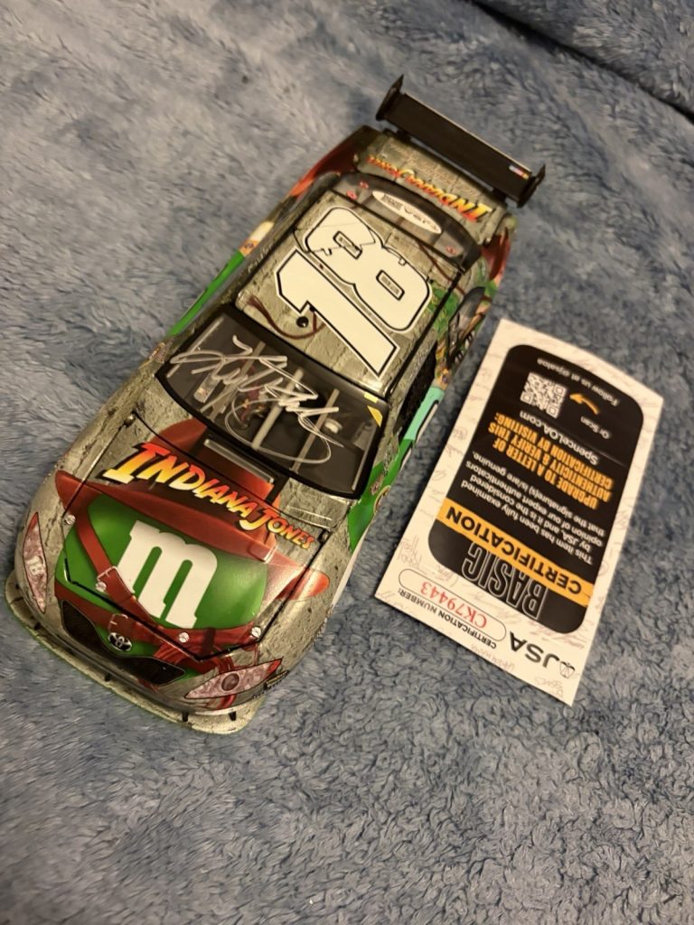 Kyle Busch Signed 2008 1:24 Elite Diecast JSA Authenticated COA Indiana Jones