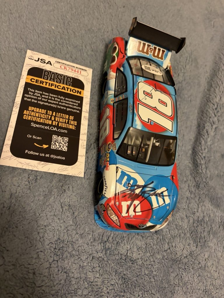 Kyle Busch Signed 2008 1:24 Diecast 1:3758 JSA Authenticated COA Summer Fun M&M