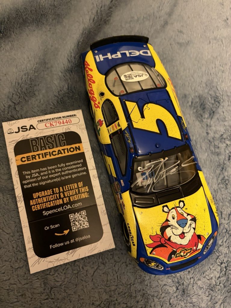 Kyle Busch Signed 2005 1:24 Diecast JSA Authenticated COA 1st Cup Win Kelloggs