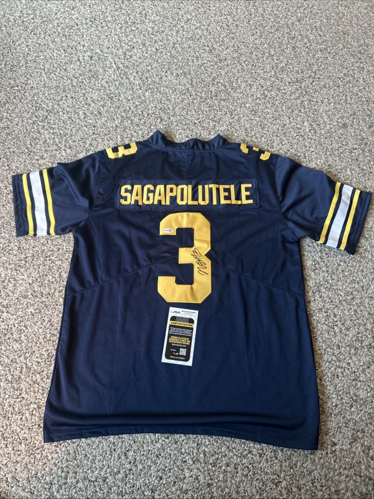 JARON KEAWE SAGAPOLUTELE SIGNED AUTOGRAPH JERSEY JSA COA CAL BEARS FOOTBALL NFL