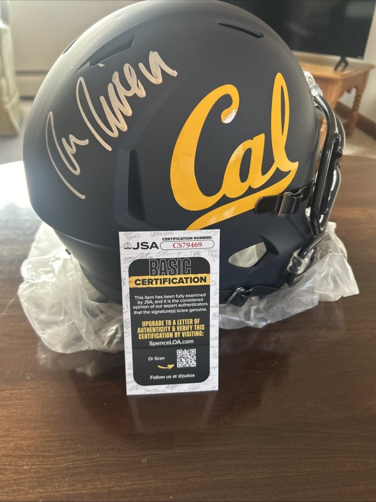 CALIFORNIA GOLDEN BEARS- RON RIVERA SIGNED AUTOGRAPH FULL SIZE HELMET JSA COA