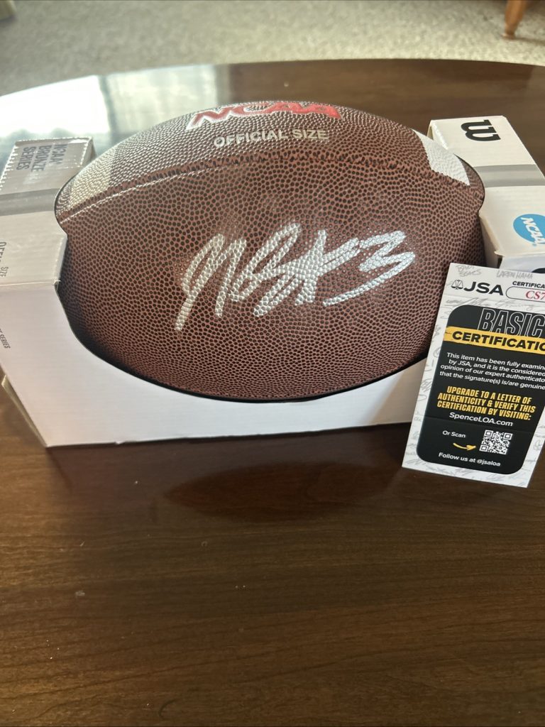 JARON KEAWE SAGAPOLUTELE SIGNED AUTOGRAPH FOOTBALL JSA COA CALIFORNIA BEARS NFL