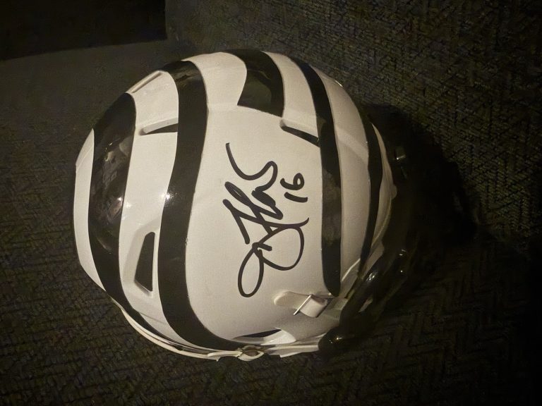 Joe Flacco Signed Cincinnati Bengals Mini Helmet Autographed