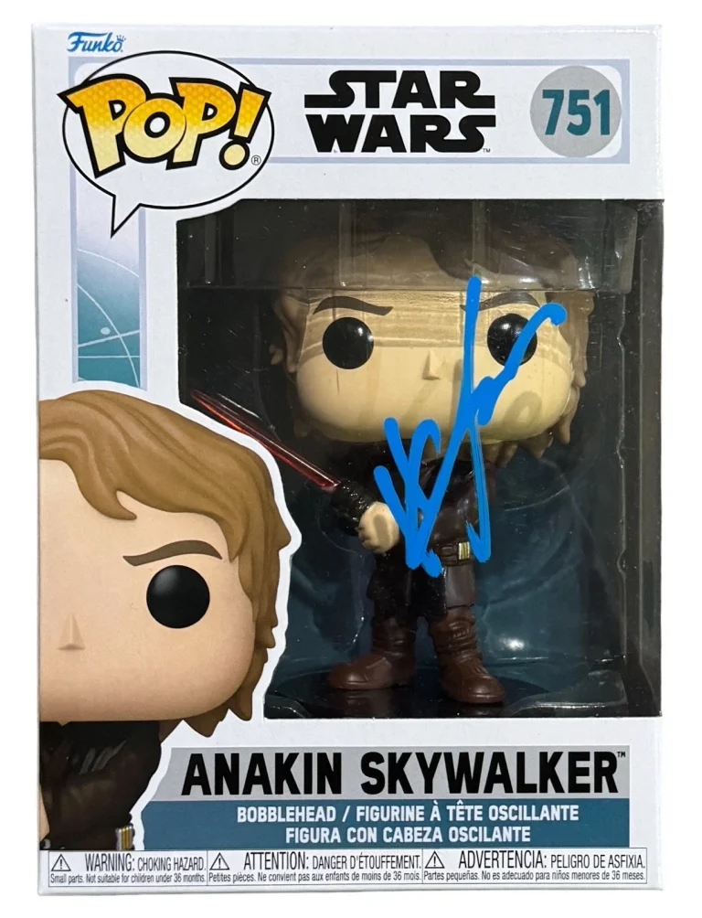 Hayden Christensen Signed Star Wars Anakin Skywalker Funko Pop #751 Beckett COA
