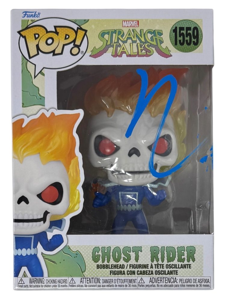 Nicolas Cage Signed Ghost Rider Funko Pop #1559 Marvel Autograph ACOA COA