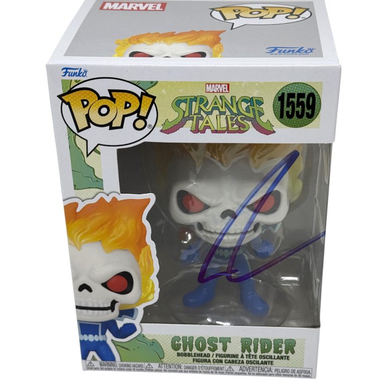 Nicolas Cage Signed Autograph Ghost Rider Funko Pop #1559 Marvel ACOA COA