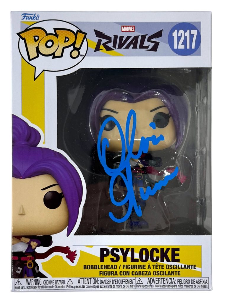 Olivia Munn Signed Psylocke Funko Pop #1217 X-Men Apocalypse Marvel Beckett COA