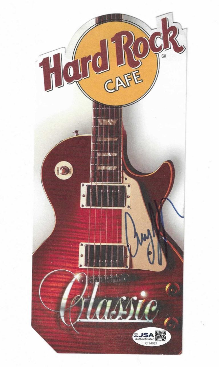 Amy Jo Johnson SIGNED Hard Rock Cafe Flyer JSA COA Autograph Power Rangers Pink