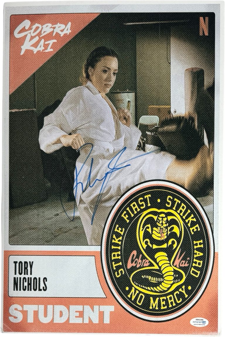 Peyton List Signed Cobra Kai 12x18 Poster Photo Autograph Tory Nichols ACOA COA