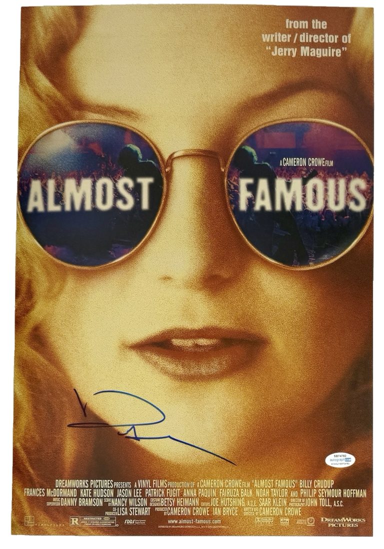 Kate Hudson Signed Almost Famous 12x18 Movie Poster Photograph Autograph ACOA