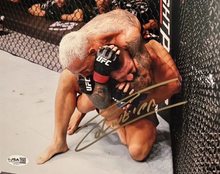 Charles Oliveira Signed Autographed UFC Fighter 8x10 Photo Do Bronx JSA COA