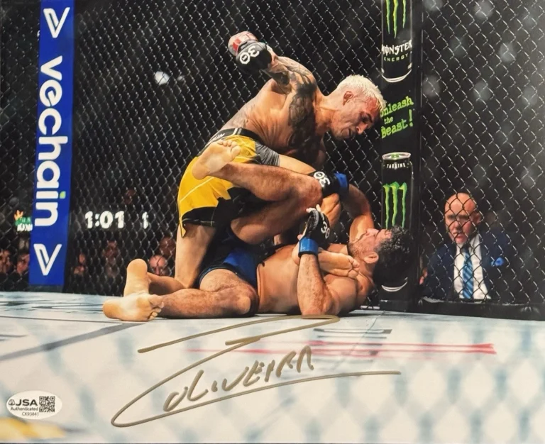 Charles Oliveira Signed Autographed UFC Fighter 8x10 Photo Do Bronx JSA COA