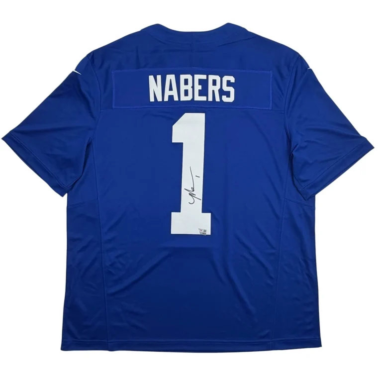 Autographed/Signed Malik Nabers New York Giants Authentic Jersey Fanatics COA