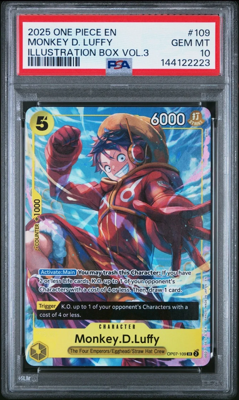 Graded 2025 One Piece Monkey D Luffy 109 Promos Trading Card PSA 10 Gem Mint